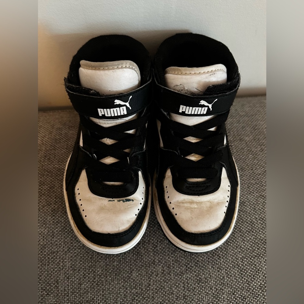 Puma black and white classic high tops